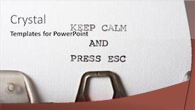  Presentation with keep calm - PPT theme with keep-calm-and-press-esc background and a white colored foreground