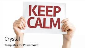  Presentation with keep calm - Audience pleasing theme consisting of keep calm card isolated backdrop and a sky blue colored foreground