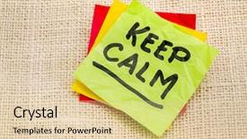  Presentation with keep calm - Slide set consisting of keep calm reminder or advice background and a lemonade colored foreground