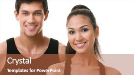  Presentation with black people praying - Theme having keep fit - two sportive people in black background and a red colored foreground