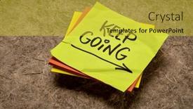  Presentation with motivation - Presentation design featuring keep-going-motivation-or-determination background and a yellow colored foreground
