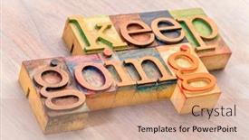  Presentation with abstract - Beautiful theme featuring keep-going-word-abstract and a coral colored foreground