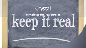  Presentation with slate - Presentation with keeping - keep it real text background and a gray colored foreground