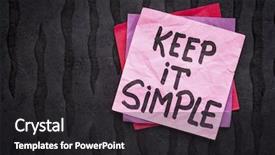  Presentation with black paper - Beautiful presentation design featuring keep it simple reminder backdrop and a dark gray colored foreground