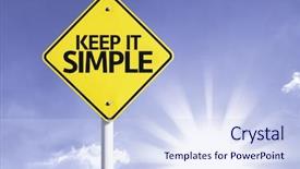  Presentation with simple - PPT layouts consisting of keep it simple road sign background and a sky blue colored foreground