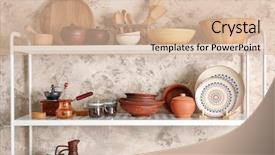  Presentation with hydrogen storage - Cool new presentation theme with keep kitchen clean tidy - storage stand with kitchenware indoors backdrop and a  colored foreground