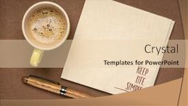  Presentation with inspirational - Presentation theme with keep-life-simple-inspirational-writing background and a lemonade colored foreground