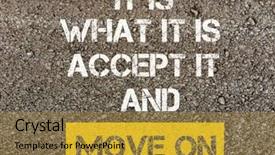  Presentation with quote - Amazing slide deck having keep moving forward - quote on move on written backdrop and a gold colored foreground