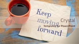  Presentation with keep moving forward - Slide set having keep moving forward reminder background and a lemonade colored foreground