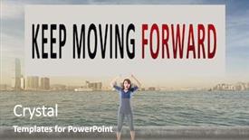  Presentation with keep moving forward - Beautiful slide set featuring reilience - keep moving forward words backdrop and a mint green colored foreground