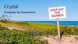  Presentation with long island ny - Presentation design featuring keep of the dunes sign background and a  colored foreground
