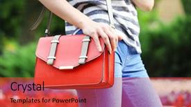  Presentation with shepherd sheep on shoulder - Slide deck consisting of keep quality - girl with bag over his background and a  colored foreground