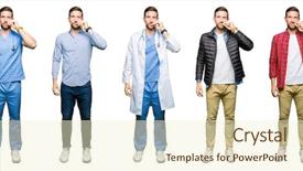  Presentation with special education young adult man - Slide deck having keep quiet - collage of attractive young man background and a cream colored foreground