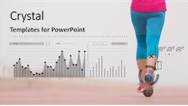  Presentation with possible - PPT theme featuring keep up her fitness level background and a white colored foreground