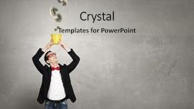  Presentation with investments - PPT layouts with keep your investments safe background and a light gray colored foreground