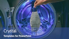  Presentation with laundry cloth - Slide deck having keep-your-reusable-cloth-face background and a ocean colored foreground