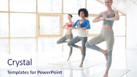  Presentation with healthy - Beautiful slide set featuring keeping their palms put together backdrop and a sky blue colored foreground