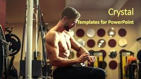  Presentation with training - Presentation theme having keeping timing at the training background and a  colored foreground