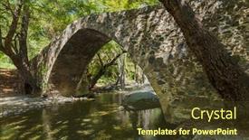  Presentation with medieval - Audience pleasing PPT layouts consisting of kelefos-medieval-bridge-in-cyprus backdrop and a tawny brown colored foreground