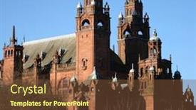  Presentation with art gallery - Presentation enhanced with kelvingrove art gallery and museum glasgow scotland background and a tawny brown colored foreground