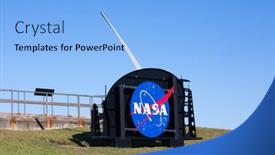  Presentation with launch - Slide set enhanced with kennedy-space-center-florida-usa background and a light blue colored foreground