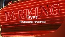  Presentation with sign disabled parking - Slides featuring keno - red neon parking sign background and a crimson colored foreground