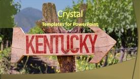  Presentation with winery - PPT layouts with kentucky wooden sign with winery background background and a tawny brown colored foreground