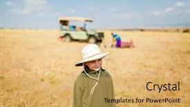  Presentation with kenya - Amazing presentation design having safari on morning game drive backdrop and a yellow colored foreground