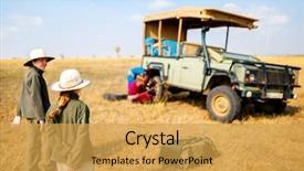  Presentation with kenya - Colorful presentation enhanced with kenya safari on morning game backdrop and a yellow colored foreground