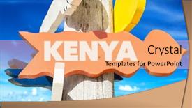  Presentation with kenya - Slides with nairobi - kenya welcome sign with beach background and a coral colored foreground