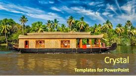  Presentation with kerala - Slide deck enhanced with kerala backwaters kerala india background and a tawny brown colored foreground