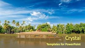  Presentation with kerala - PPT layouts consisting of kerala backwaters kerala india background and a tawny brown colored foreground