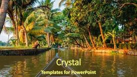  Presentation with tourism india - Beautiful PPT theme featuring kerala backwaters tourism travel backdrop and a tawny brown colored foreground