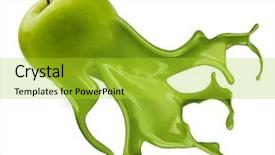  Presentation with blue water splash isolated - Beautiful theme featuring kerala culture - green apple with pait splash backdrop and a yellow colored foreground