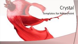  Presentation with kerala - Theme enhanced with kerala culture - red pomegranate with pait splash background and a  colored foreground