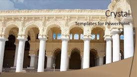  Presentation with tamil - Theme with kerala culture - thirumalai nayak palace inside madurai background and a lemonade colored foreground