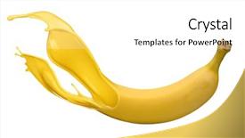  Presentation with banana - PPT theme enhanced with kerala culture - yellow banana with pait splash background and a white colored foreground