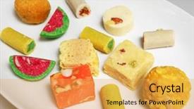  Presentation with indian traditional - Beautiful presentation featuring kerala festival - traditional sweets from the indian backdrop and a yellow colored foreground