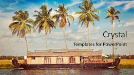  Presentation with tourism india - PPT theme consisting of kerala india tourism travel concept background and a coral colored foreground