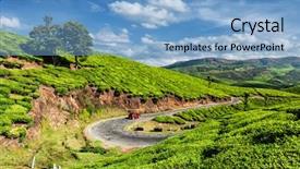  Presentation with rural road - Slide deck enhanced with kerala india travel background - car background and a light blue colored foreground