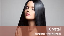 Presentation with long hair - Beautiful presentation featuring keratin - hair beautiful brunette girl healthy backdrop and a red colored foreground