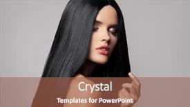 Presentation with long hair - Presentation design with keratin - hair beautiful brunette girl healthy background and a tawny brown colored foreground