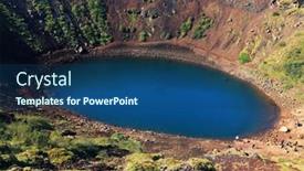  Presentation with iceland - Cool new PPT layouts with kerid volcanic crater in iceland europe backdrop and a ocean colored foreground