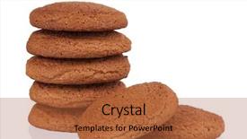  Presentation with cookies - PPT layouts enhanced with kernite - delicious oatmeal cookies isolated background and a red colored foreground