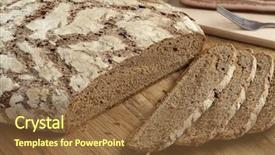  Presentation with pumpkin seeds - Colorful slides enhanced with kernite - traditional fresh german kern bread backdrop and a tawny brown colored foreground