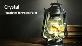  Presentation with dark grey - Beautiful presentation featuring kerosene lamp and letters backdrop and a dark gray colored foreground