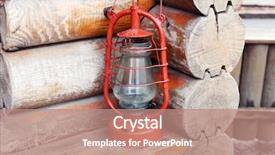  Presentation with rustic wood wooden frame - Cool new presentation design with kerosene lamp on wooden hose background backdrop and a coral colored foreground