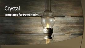  Presentation with rustic - Presentation theme enhanced with kerosene lamp with hay background and a tawny brown colored foreground
