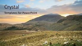  Presentation with killarney - Slide deck enhanced with kerry - killarney mountains at sunset background and a light blue colored foreground