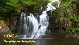 Presentation with killarney - Amazing PPT theme having kerry - torc waterfall in killarney national backdrop and a tawny brown colored foreground